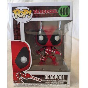 Funko Pop Deadpool with candy canes